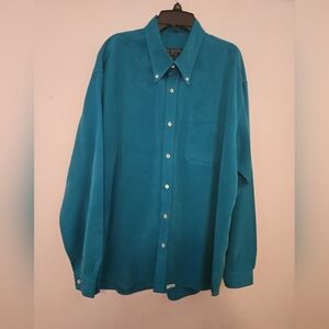 Ted Baker Shirt Specialist Men's Sz 4UK(L) Teal Green Ultra Suede Light LookSoft